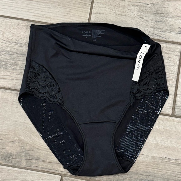 SOMA| VANISHING TUMMY|High-Waist Brief Panty with Lace-Medium-4 pairs(LOT) - Picture 7 of 10